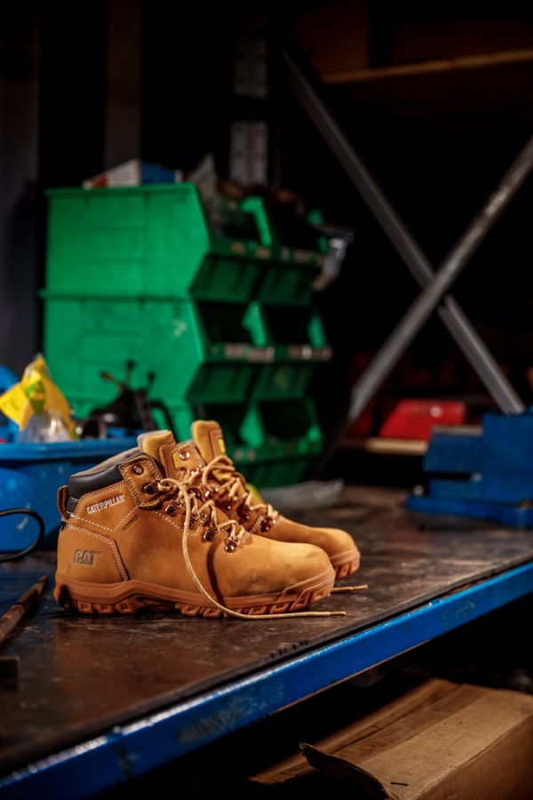 Caterpillar Mae Steel Toe S3 HRO SR SRA Work Boot Honey Reset