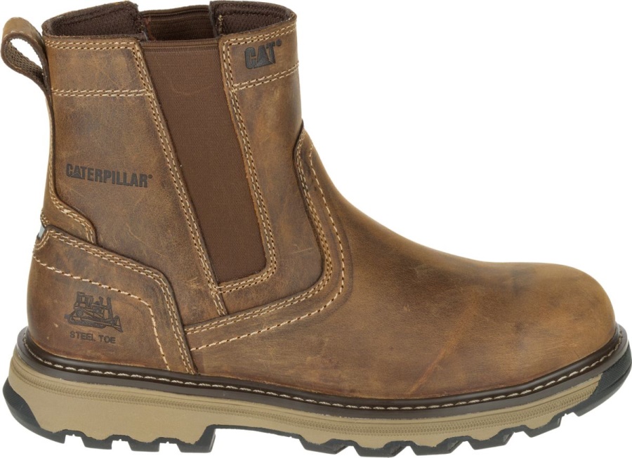 Dark Beige Pelton Steel Toe S1P HRO SRA Work Boot Caterpillar