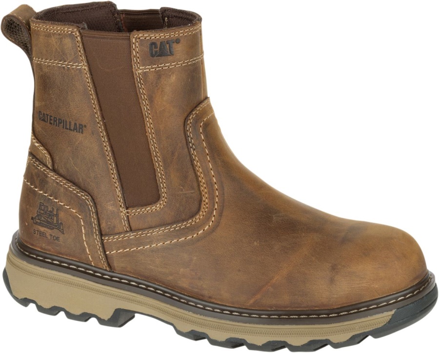 Dark Beige Pelton Steel Toe S1P HRO SRA Work Boot Caterpillar