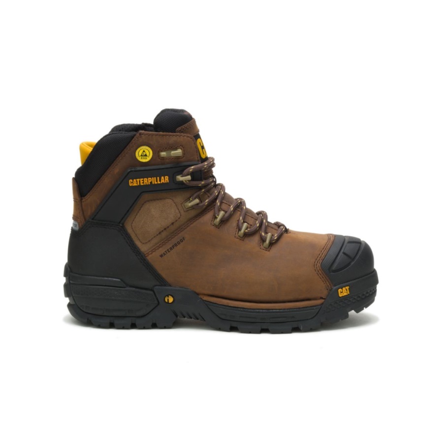 Dark Brown Excavator LT 6'' S3 WR HRO SRA Work Boot Caterpillar