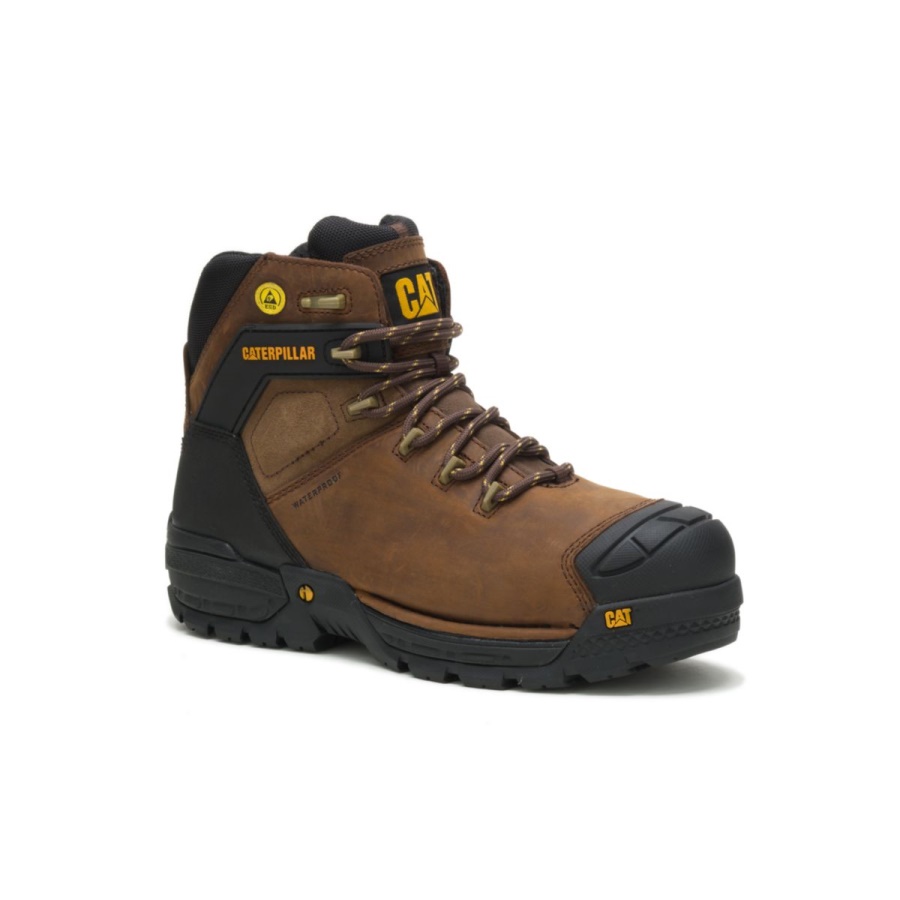 Dark Brown Excavator LT 6'' S3 WR HRO SRA Work Boot Caterpillar