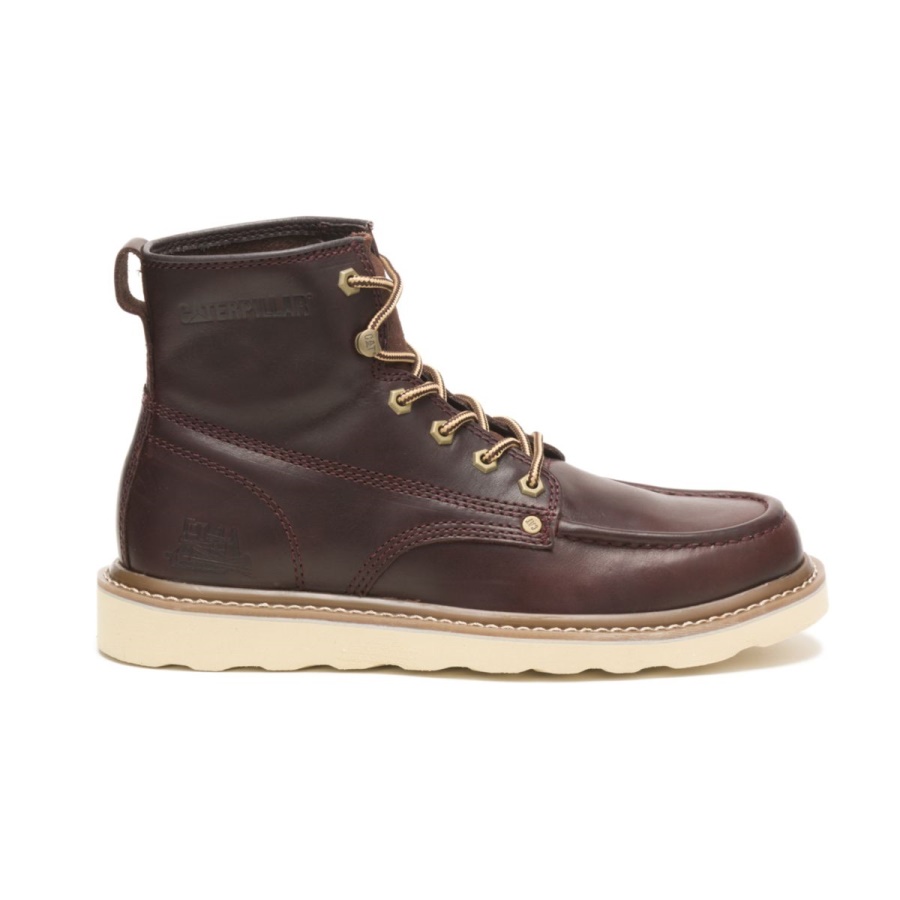 Deep Mahogany Caterpillar Glenrock Mid Boot