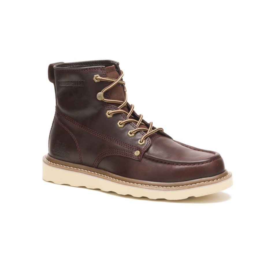 Deep Mahogany Caterpillar Glenrock Mid Boot