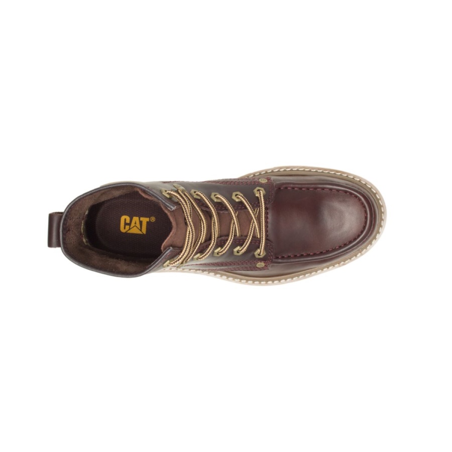 Deep Mahogany Caterpillar Glenrock Mid Boot