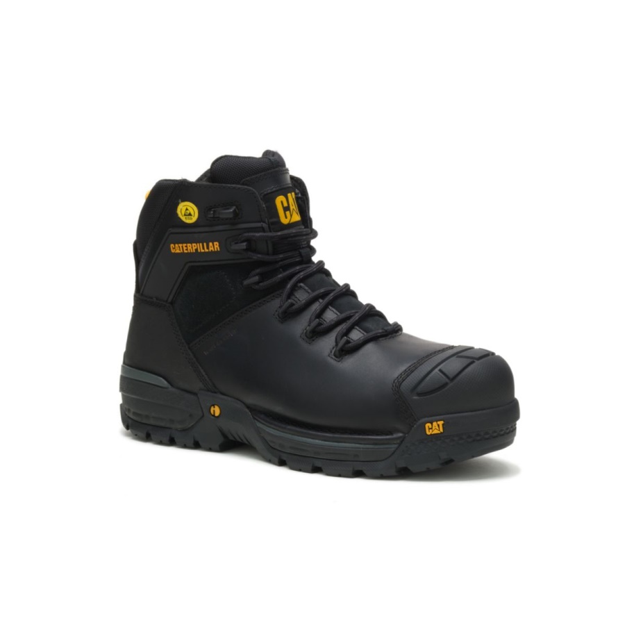 Excavator LT 6'' S3 WR HRO SRA Work Boot Caterpillar Black