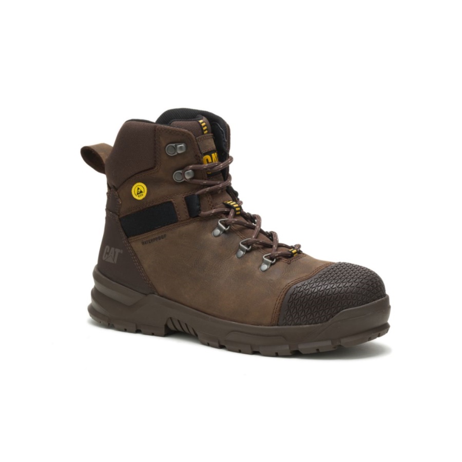 Men's Accomplice X S3 WR HRO SRA Work Boot Seal Brown Caterpillar