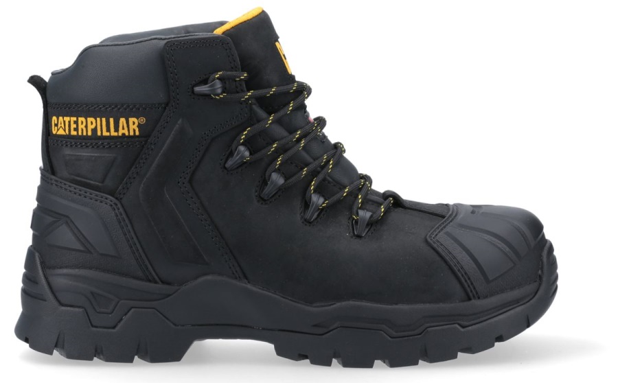 Men's Everett Composite Toe S3 Waterproof CI HRO SRC Work Boot Black Caterpillar