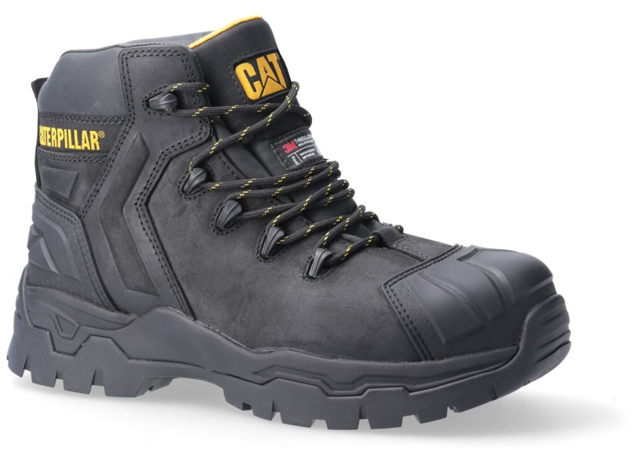 Men's Everett Composite Toe S3 Waterproof CI HRO SRC Work Boot Black Caterpillar